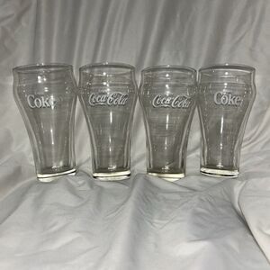 Vintage "Enjoy Coke" Coca-Cola Drinking Glasses ~ Set of 4